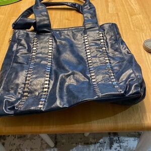 Braciano Navy shoulder bag.  Excellent condition.  Beautiful bag